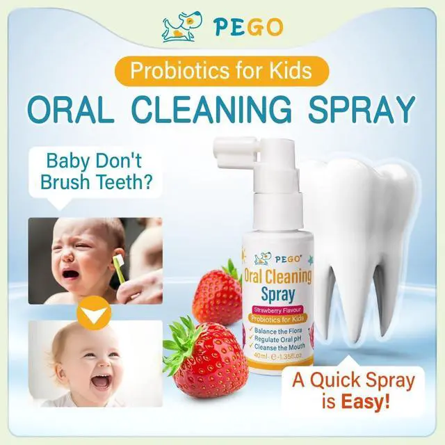Alt view image 2 of 7 - Kids Oral Spray, Toddler Toothpaste Helper for Daily Oral Care and Fresh Breath, Kid's Mouth Spray with Fluoride Free for Newborn to Preschoolers (40ml*1, Strawberry)