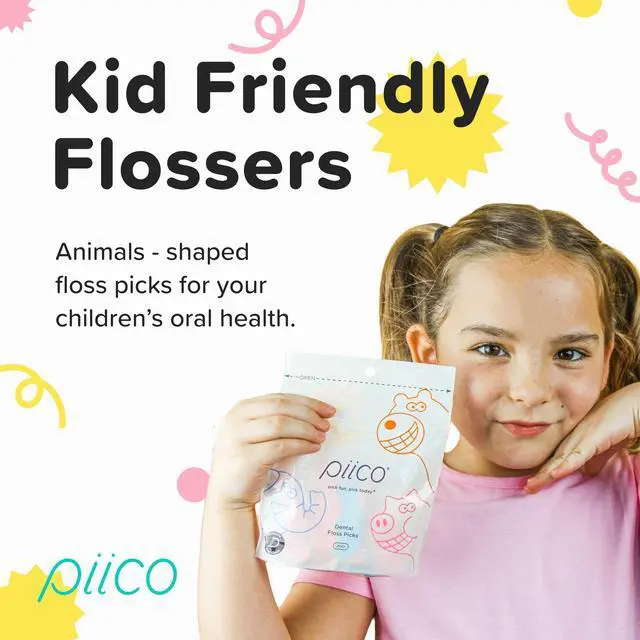 Alt view image 3 of 7 - Unflavored Kids Floss - No Fluoride Dual Line Dental Floss Picks - Fun Oral Care in Colorful Floss Sticks Design - Kids Flossers Avoid Tooth Decay & Gum Disease - 80 Count Zoo