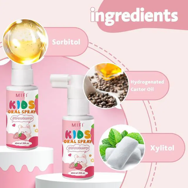 Alt view image 4 of 7 - Kids Oral Spray - Fresh Breath for Children & Toddlers, Fruit-Flavored Oral Care Spray, Easy to Use, Perfect for Home & Travel for Baby's Daily Oral Care (1Pack, Strawberry)