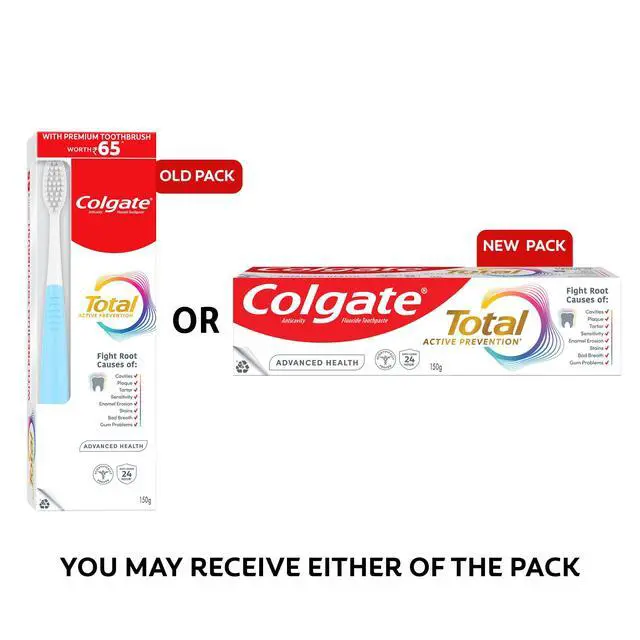 Alt view image 2 of 7 - Total 150gm/5.2oz Advanced Health Toothpaste with 12-Hour Protection, Whole Mouth Health, (Combo Pack Offer, with A Premium Soft Toothbrush Free)
