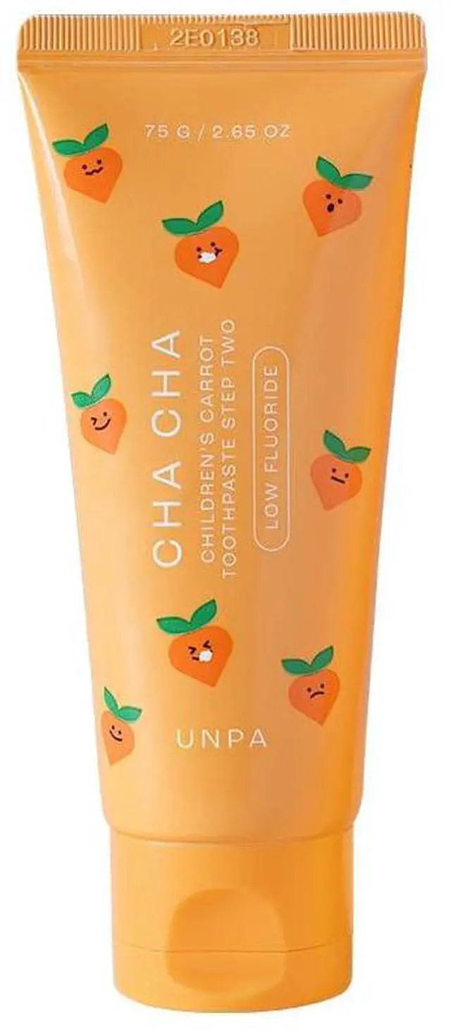 Main image of Korean Kids Toothpaste Step 2 Ages 3+ Years | with Calcium and Carrot Extract, Vegan | Sugar Free, SLS and Paraben Free | 75g / 2.65 oz