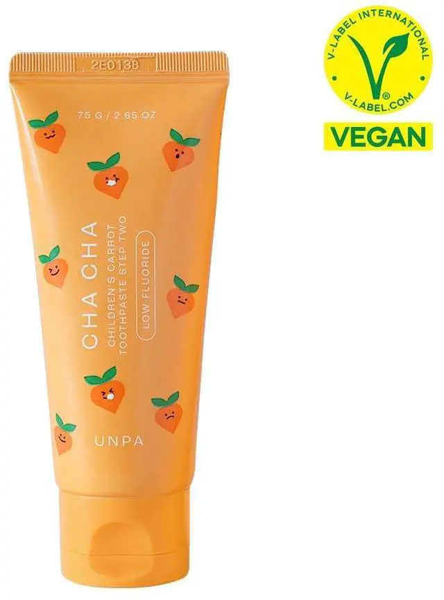 Alt view image 2 of 7 - Korean Kids Toothpaste Step 2 Ages 3+ Years | with Calcium and Carrot Extract, Vegan | Sugar Free, SLS and Paraben Free | 75g / 2.65 oz