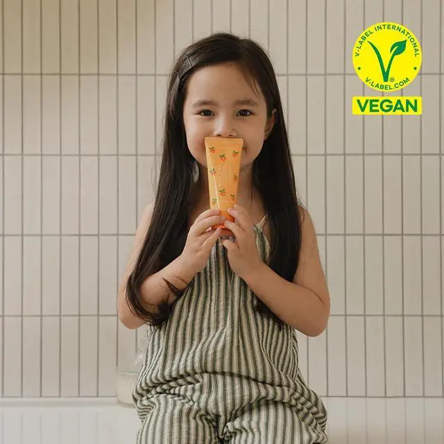 Alt view image 3 of 7 - Korean Kids Toothpaste Step 2 Ages 3+ Years | with Calcium and Carrot Extract, Vegan | Sugar Free, SLS and Paraben Free | 75g / 2.65 oz