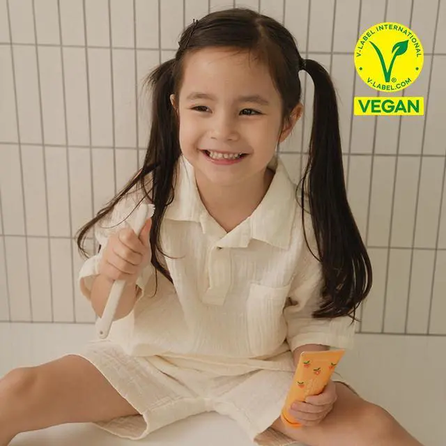 Alt view image 4 of 7 - Korean Kids Toothpaste Step 2 Ages 3+ Years | with Calcium and Carrot Extract, Vegan | Sugar Free, SLS and Paraben Free | 75g / 2.65 oz