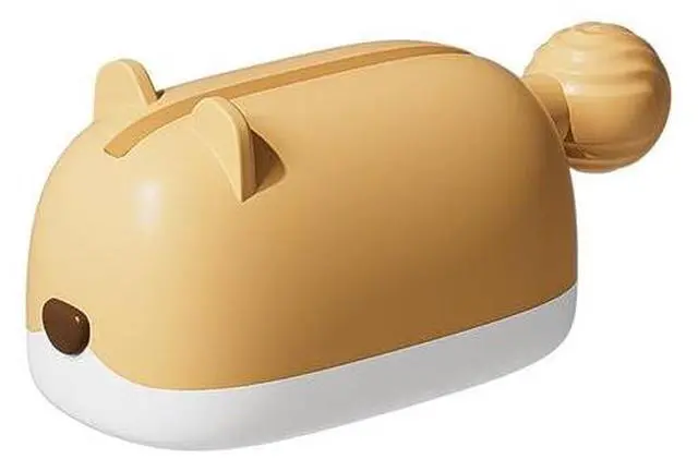 Main image of Hamster Toothpaste Squeezer and Holder Cute Lazy Toothpaste Dispenser Stand Funny Bathroom Organizer for Kids & Adults (Light Yellow)