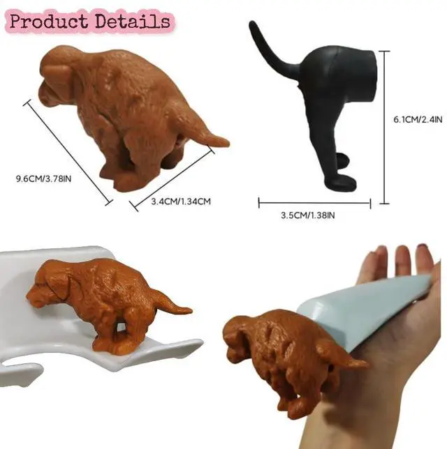 Alt view image 3 of 6 - 2 Pcs Funny Dog Butt Toothpaste Dispenser, Fun Silicone Dog Butt Toothpaste Squeezer Hilarious Golden Retriever Poop Topper Dispenser Hilarious Animal No Mess Kid Toothpaste Toppers Tooth Pastetooth