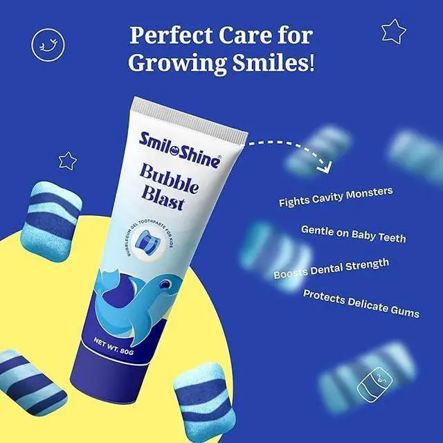 Alt view image 2 of 7 - Unicorn Gel Toothpaste for Kids - Strawberry Flavor and Bubble Gum Flavor