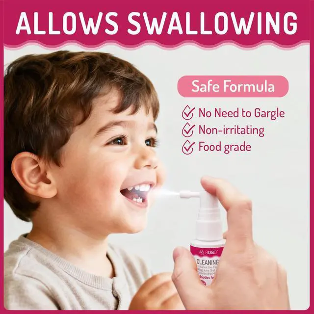 Alt view image 7 of 7 - Kids Oral Spray, Toddler Toothpaste Helper for Cavity Prevention and Fresh Breath, Children Anticavity with Fluoride Free for Newborn to Preschoolers, Kid's Mouth Spray, 40ml/1.35fl.oz (Strawberry_1P)
