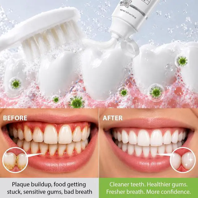 Alt view image 4 of 7 - 10% Nano Hydroxyapatite Toothpaste Fluoride Free for Remineralizing, Teeth Whitening, Fresh Breath, Enamel & Sensitive Teeth Safe|4 Oz