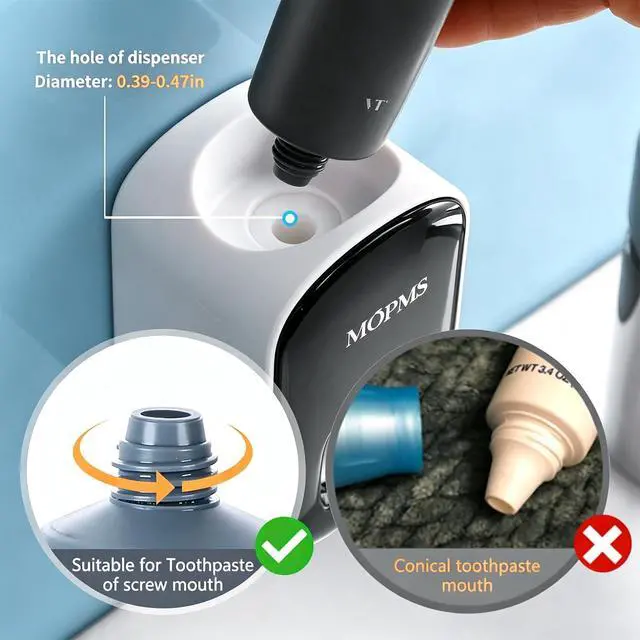 Alt view image 2 of 5 - Automatic Toothpaste Dispenser Wall Mounted for Kids and Adult 1Pcs | Automatic Toothpaste Squeezer Holder for Bathrooms
