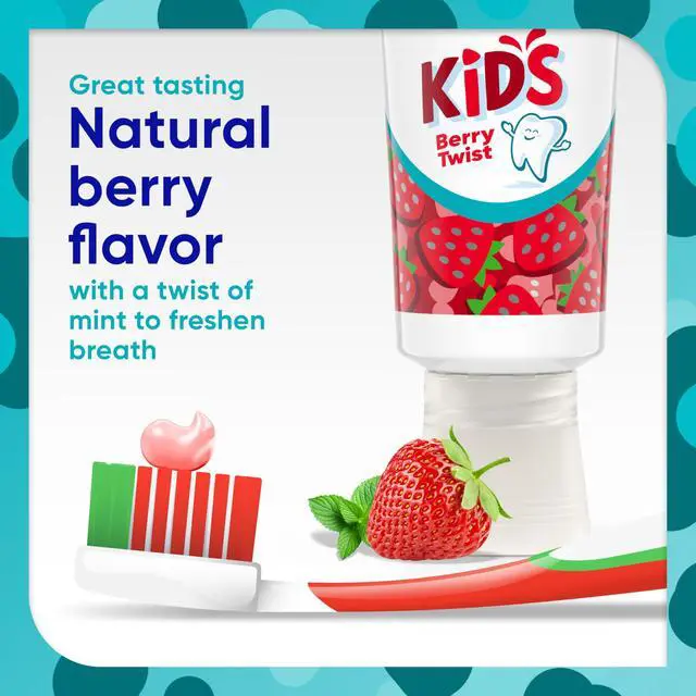 Alt view image 5 of 7 - Kids Berry Twist Toothpaste, 4 oz (2 Pack) | Fluoride Anticavity Toothpaste for Ages 2+, Gentle On Enamel, Natural Berry Flavor With A Twist Of Mint, SLS Free