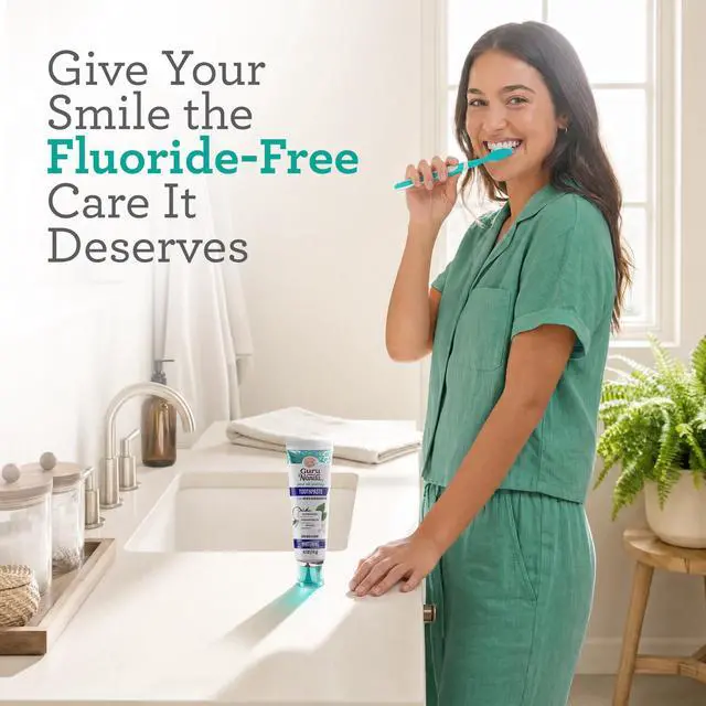 Alt view image 2 of 7 - Hydroxyapatite Toothpaste with Neem, SLS & Fluoride Free, 4.2oz | Whitening Toothpaste for Sensitive Teeth with Xylitol|Fights Plaque|With Tongue Scraper, Toothpaste Squeezer|CocoMint Jasmine