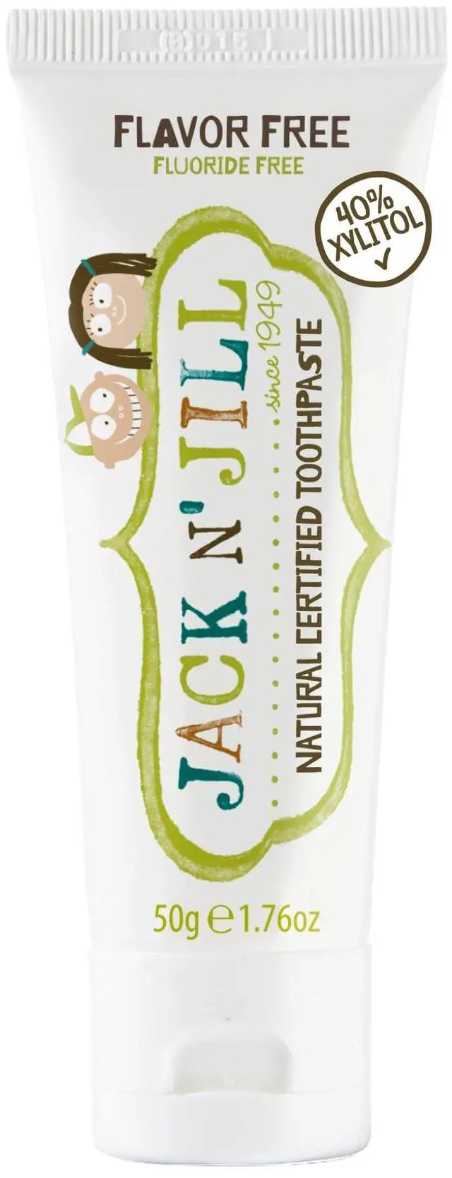 Main image of Natural Toothpaste, Flavor Free, 1.76 oz (Pack of 1) | Fluoride Free Kids & Toddlers Toothpaste, Gently Cleans Teeth, 40% Xylitol, BPA Free, No Artificial Dyes