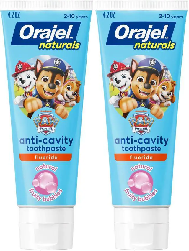 Main image of Toothpaste, Fruity Bubble Flavor, Fluoride | Kids | Paw Patrol | Anti-Cavity | 4.2oz Pack of 2