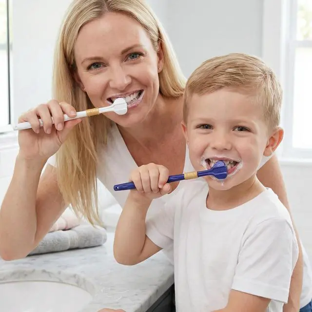 Alt view image 5 of 7 - 6 Pcs Three Sided Toothbrush,3 Sided Toothbrush Adult,360° Deep Clean Soft 3 Sideds Toothbrushes,with Ergonomic Handle,Gentle Dental Care Set for Sensitive Teeth,Kids & Adults