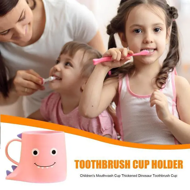 Alt view image 3 of 7 - Toothbrush Cup Kids Comfortable Multifunctional Mouthwash Cup | Safe Bathroom Accessories for Girls Boys Kids Children Students Teens Dormitory Home Apartment Washroom Countertop