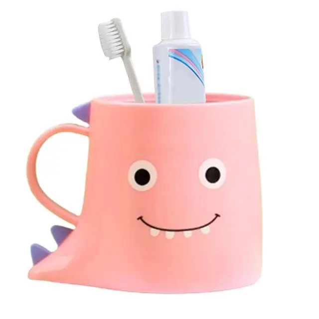 Alt view image 6 of 7 - Toothbrush Cup Kids Comfortable Multifunctional Mouthwash Cup | Safe Bathroom Accessories for Girls Boys Kids Children Students Teens Dormitory Home Apartment Washroom Countertop
