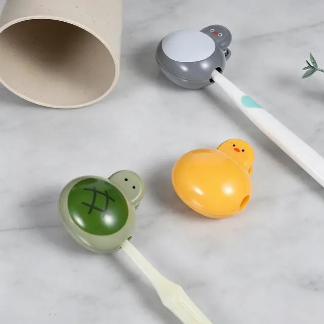 Alt view image 6 of 7 - 3 Pcs Cartoon Tooth Brush Covers, Portable Travel Toothbrush Covers Caps | with Penguin, Duck, and Turtle Designs Tooth Brush Cover Cap Cute Toothbrush Cap for Manual & Electric Daily Use Or Travel
