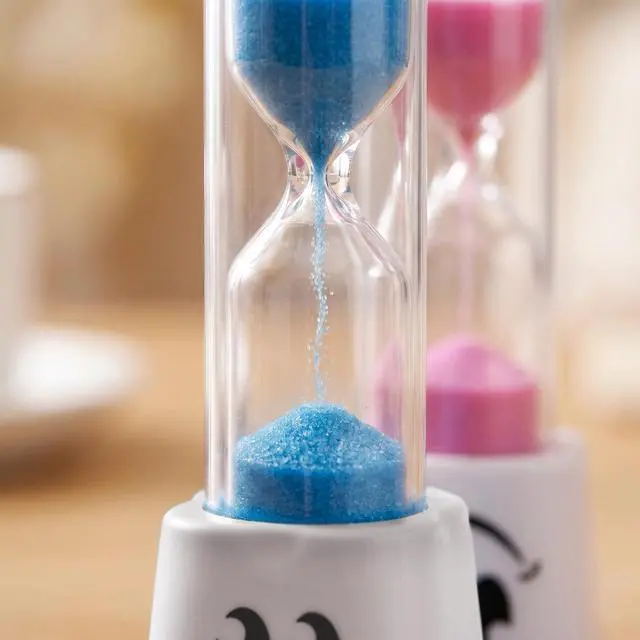 Alt view image 2 of 4 - 2-Pack 2-Minute Sand Toothbrush Timers Assorted Color Sand Hourglass for Tooth Brushing, Kids & Adults, Toothbrush Sand Timer for Daily Oral Care, (Blue+Pink (2 MIN))