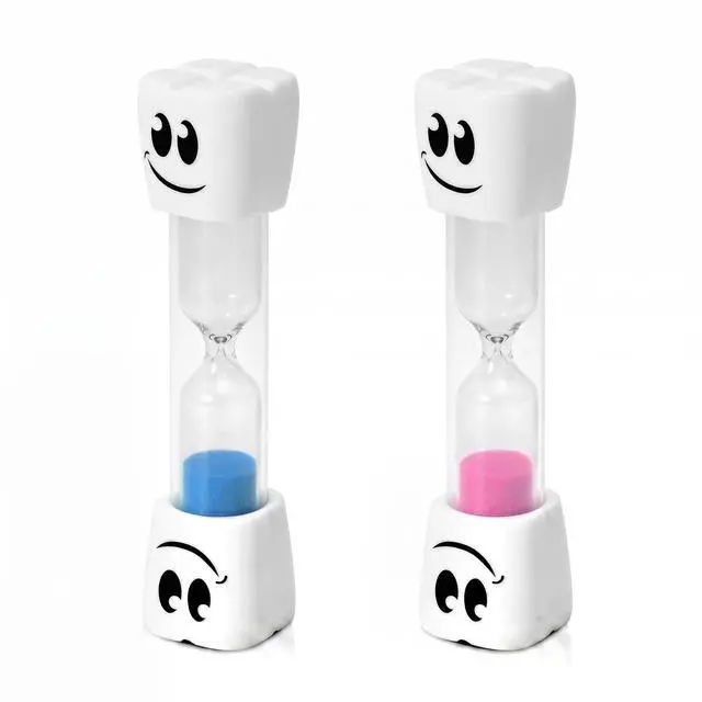 Main image of 2-Pack 2-Minute Sand Toothbrush Timers Assorted Color Sand Hourglass for Tooth Brushing, Kids & Adults, Toothbrush Sand Timer for Daily Oral Care, (Blue+Pink (2 MIN))