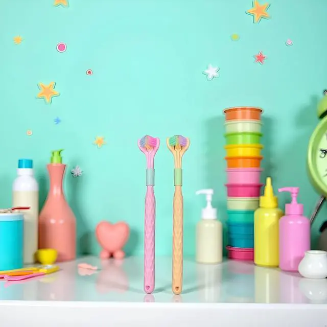 Main image of 2 Pcs Random Color Three-Sided Soft Hair Toothbrush, Effective Wrap-Around Design, Deeply and Thoroughly to Clean Teeth and Gums, Suitable for Adults and Children Toothbrushes Accessories Oral Care