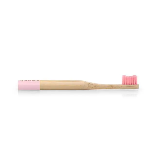 Alt view image 4 of 7 - Kids Bamboo Toothbrush - Pink Colour - Cute Fun Toothbrush