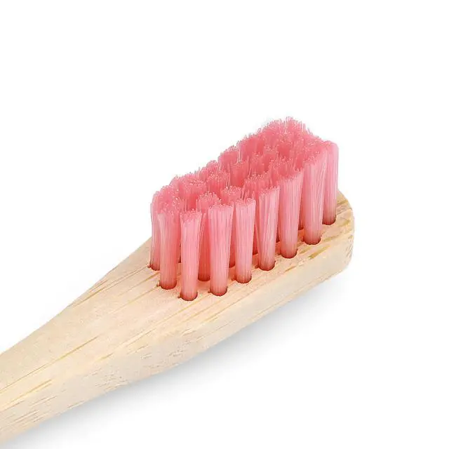 Alt view image 5 of 7 - Kids Bamboo Toothbrush - Pink Colour - Cute Fun Toothbrush