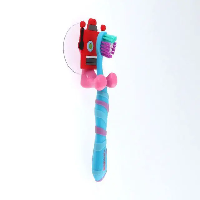 Alt view image 3 of 3 - Mustache Suction Toothbrush Holder for Mirror Wall - Pink