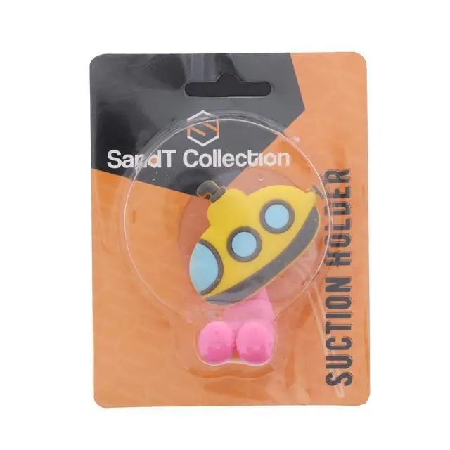 Alt view image 2 of 3 - Submarine Suction Toothbrush Holder for Mirror Wall - Pink