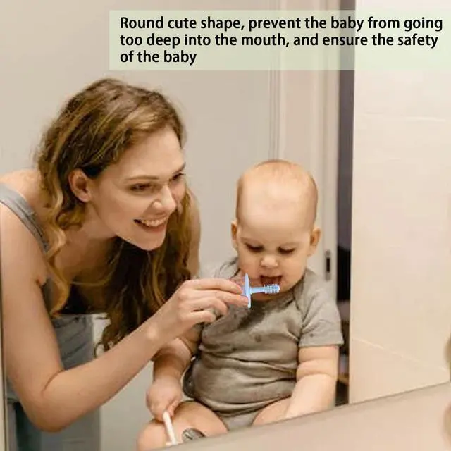 Alt view image 2 of 7 - Baby Teether Toothbrush - 360 Degree Silicone Teething Toy with Suction Base, Soft Toddler Pacifier, Gum Massager Newborns, Infant Hygiene and Soothing Teether | for Babies 6-12 Months