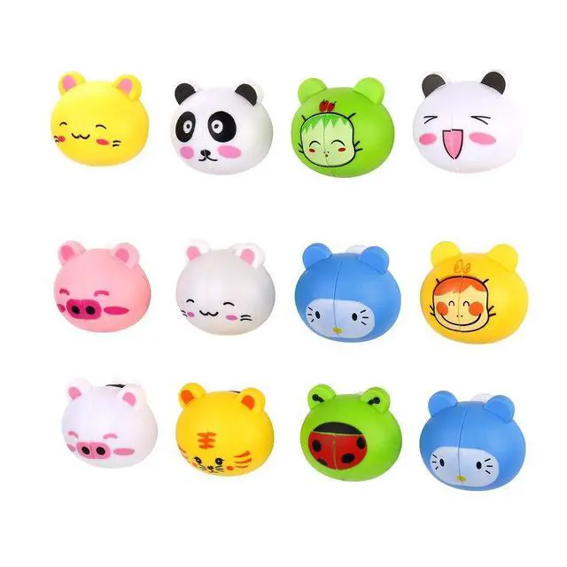 Alt view image 3 of 5 - Colorful Toothbrush Holder,Cute Cartoon Animal Toothbrush Holder with Suction Cup,Kids Toothbrush Holder,Suction Cup Hook 1 Pcs