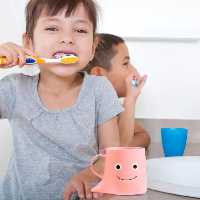 Alt view image 6 of 7 - Dinosaur Toothbrush Cup Comfortable Multifunctional Mouthwash Cup | Thickened Bathroom Accessories for Girls Boys Kids Children Students Teens Dormitory Home Apartment Washroom Countertop