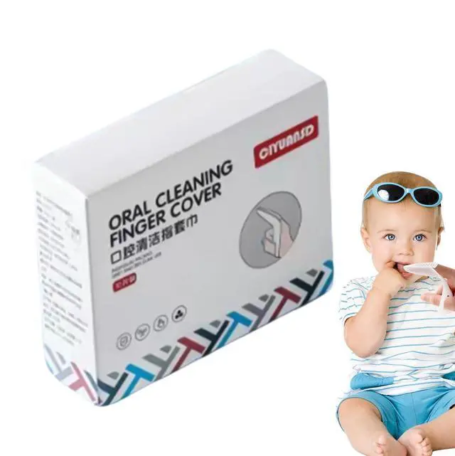 Main image of Mouth Cleaning Finger Cover Non-Woven Fabric 0-1 Years Old Children | 10pcs Mouth Cleaner for Travel Boys Girls