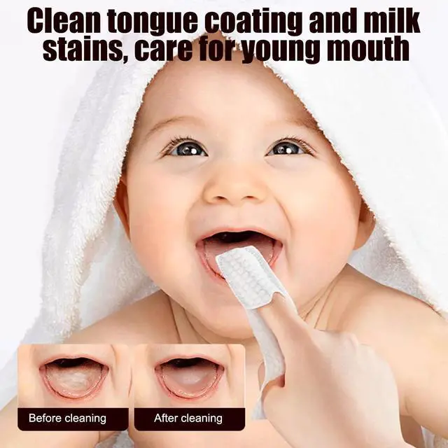 Alt view image 2 of 7 - Mouth Cleaning Finger Cover Non-Woven Fabric 0-1 Years Old Children | 10pcs Mouth Cleaner for Travel Boys Girls