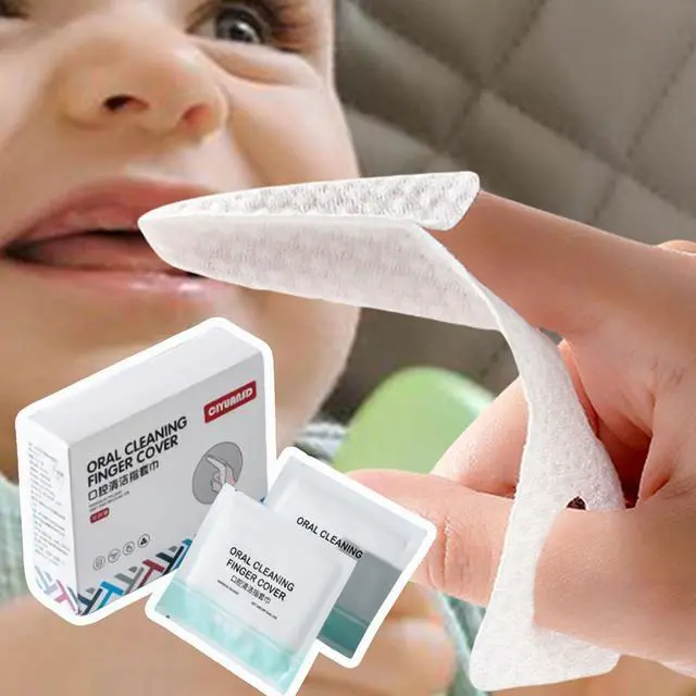 Alt view image 4 of 7 - Mouth Cleaning Finger Cover Non-Woven Fabric 0-1 Years Old Children | 10pcs Mouth Cleaner for Travel Boys Girls