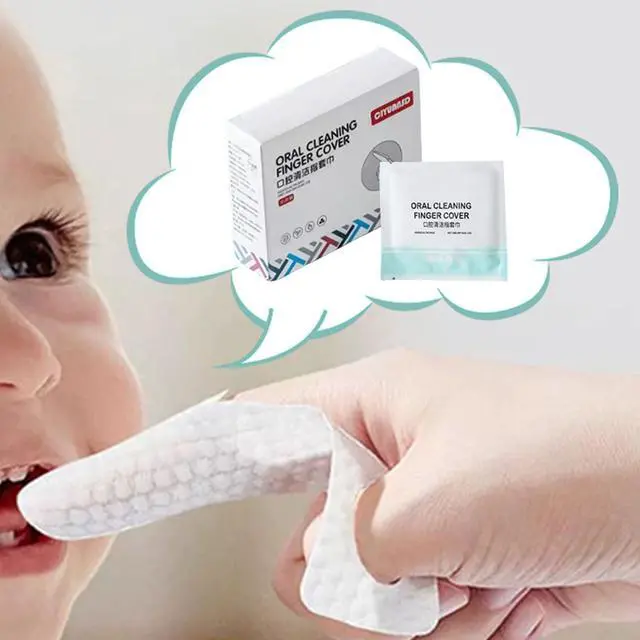 Alt view image 6 of 7 - Mouth Cleaning Finger Cover Non-Woven Fabric 0-1 Years Old Children | 10pcs Mouth Cleaner for Travel Boys Girls