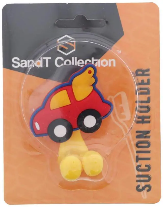 Alt view image 2 of 3 - Car Suction Toothbrush Holder for Mirror Wall - Yellow