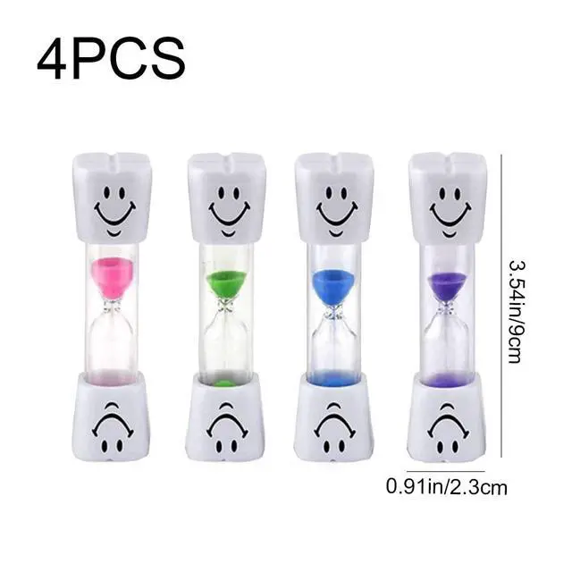 Alt view image 3 of 7 - 4 Pcs Toothbrush Timer for Kids 3 Minute Sand Hourglass Timer | Colorful visual timer helps kids build brushing habits, ideal for tooth brushing, learning and daily routines