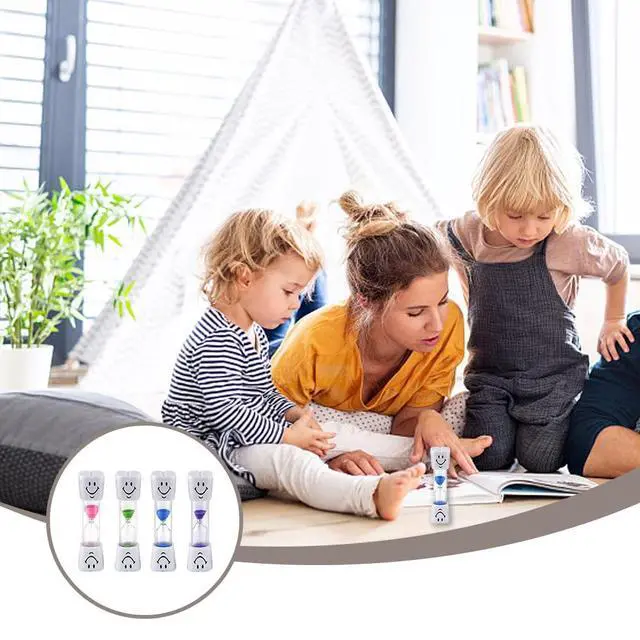 Alt view image 5 of 7 - 4 Pcs Toothbrush Timer for Kids 3 Minute Sand Hourglass Timer | Colorful visual timer helps kids build brushing habits, ideal for tooth brushing, learning and daily routines