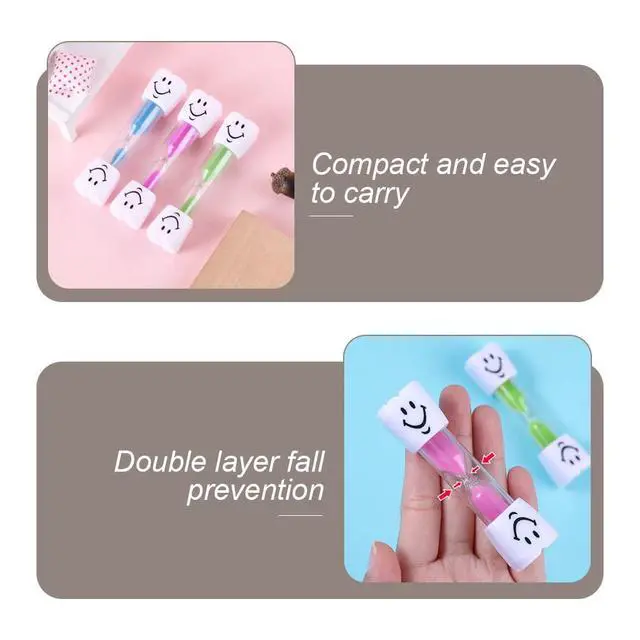 Alt view image 6 of 7 - 4 Pcs Toothbrush Timer for Kids 3 Minute Sand Hourglass Timer | Colorful visual timer helps kids build brushing habits, ideal for tooth brushing, learning and daily routines