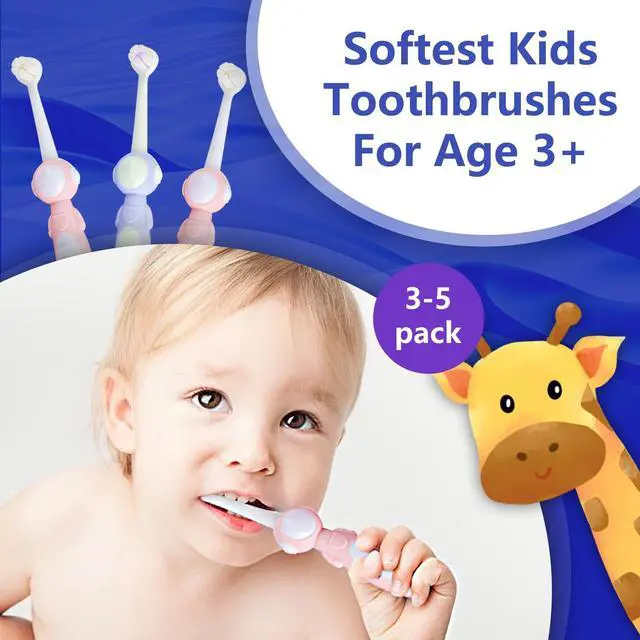 Alt view image 5 of 7 - 2PCS Astronaut Kids Toothbrush | Soft Bristle Toothbrushes for Kids | Ages 3-10 | BPA-Free (Pink)