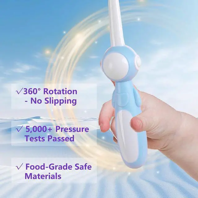 Alt view image 7 of 7 - 2PCS Astronaut Kids Toothbrush | Soft Bristle Toothbrushes for Kids | Ages 3-10 | BPA-Free (Pink)