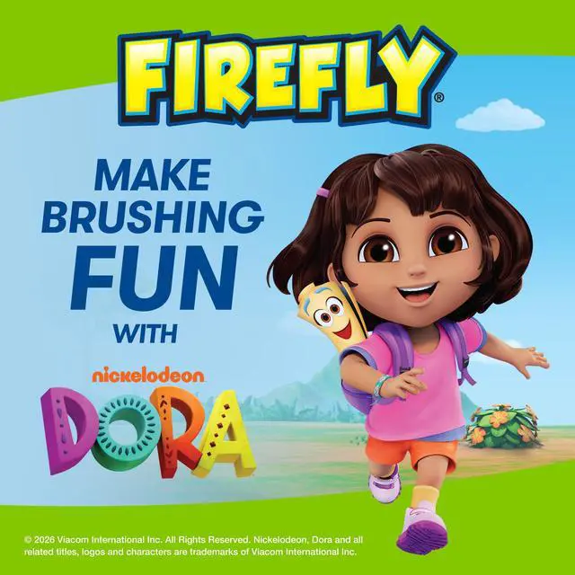 Alt view image 2 of 6 - Manual Toothbrush for Kids with Suction Cup, Dora the Explorer, Soft Bristle, 2 Toothbrushes +1 Cover