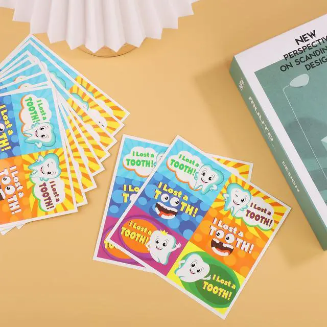 Alt view image 3 of 4 - 60pcs I, Cute Tooth Stickers Lost Tooth Stickers Lovely Dental Stickers Dental Stickers for Kids Lost Tooth Decoration Stickers for Kids Toothbrush Cup Decoration