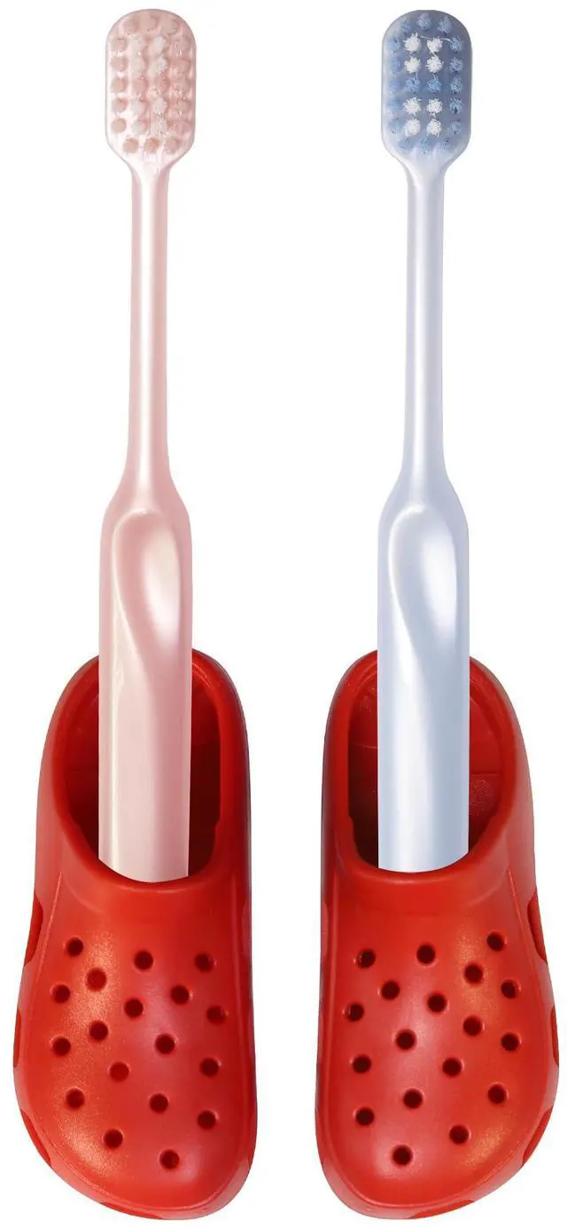 Main image of Wall Mounted Toothbrush Holder, Red Multi-Purpose Fun Cave Shoe Inspired Bathroom Organizer, Self-Adhesive Toothbrush Storage for Family, Bathroom Office Desk Dressing Table Organizer 2 PCS