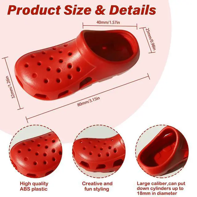 Alt view image 6 of 7 - Wall Mounted Toothbrush Holder, Red Multi-Purpose Fun Cave Shoe Inspired Bathroom Organizer, Self-Adhesive Toothbrush Storage for Family, Bathroom Office Desk Dressing Table Organizer 2 PCS