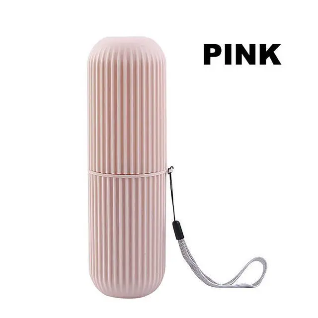 Alt view image 2 of 6 - Travel Toothbrush Case with Cup Set, Portable Toothbrush Holder and Mouthwash Cup for Bathroom, Travel, Gym, Camping, Large Capacity Toothbrush Storage Tube for Adults and Kids (Single Color)