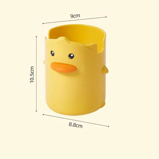 Alt view image 2 of 7 - Cartoon Multi-Purpose Storage Box Pen Holder Toothbrush Holder Phone Rack (Yellow, 4.29 x 3.51 x 3.12 inches)