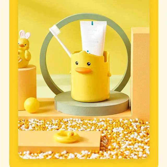 Alt view image 3 of 7 - Cartoon Multi-Purpose Storage Box Pen Holder Toothbrush Holder Phone Rack (Yellow, 4.29 x 3.51 x 3.12 inches)