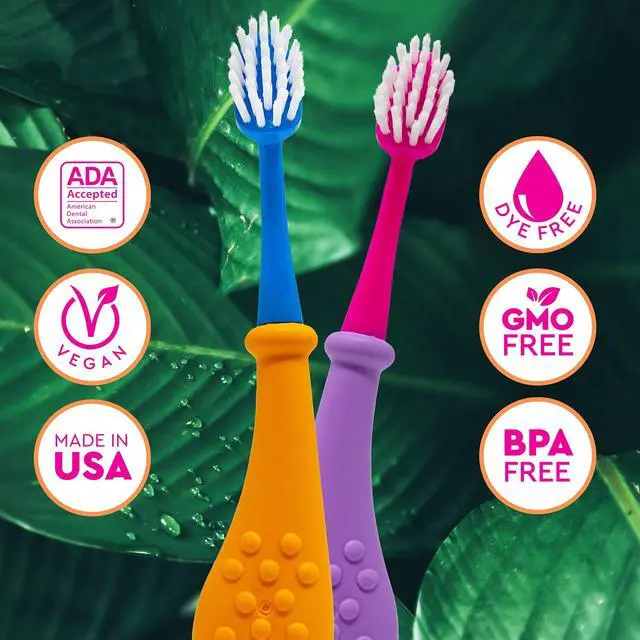 Alt view image 5 of 7 - Big Kidz Forever Brush Replaceable Head Toothbrush for Children, 6 Years and Up, BPA Free ADA Accepted for Growing Teeth and Gums - Right and Left Handed, Extra Soft
